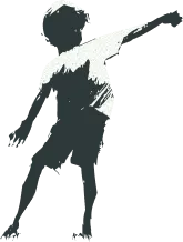 波紋を手にした少年の画像